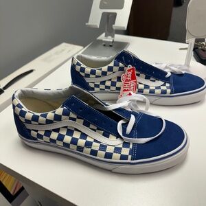 Blue Checkered Vans Size 11.5 Mens